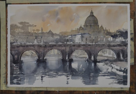 The angels' bridge in Rome (  Ponte Sant'Angelo )
