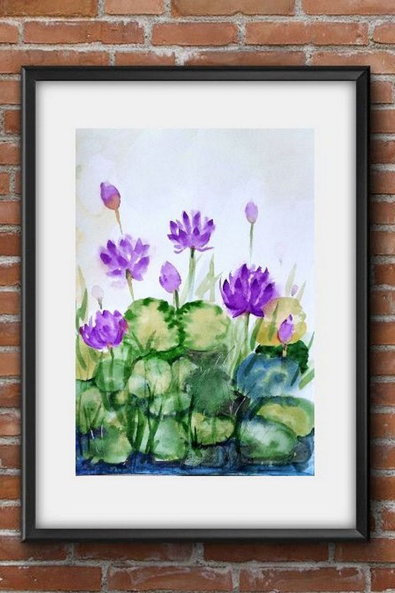 Purple water lilies 6