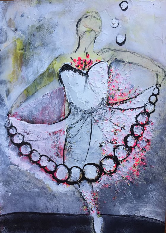 Ballet White - Ballerina - Dancer - Woman Dancing - Abstracts - Fine Art - UK Art - Affordable Art - Beautiful Paintings - Original Art - Acrylic Painting - Dance - Dancer