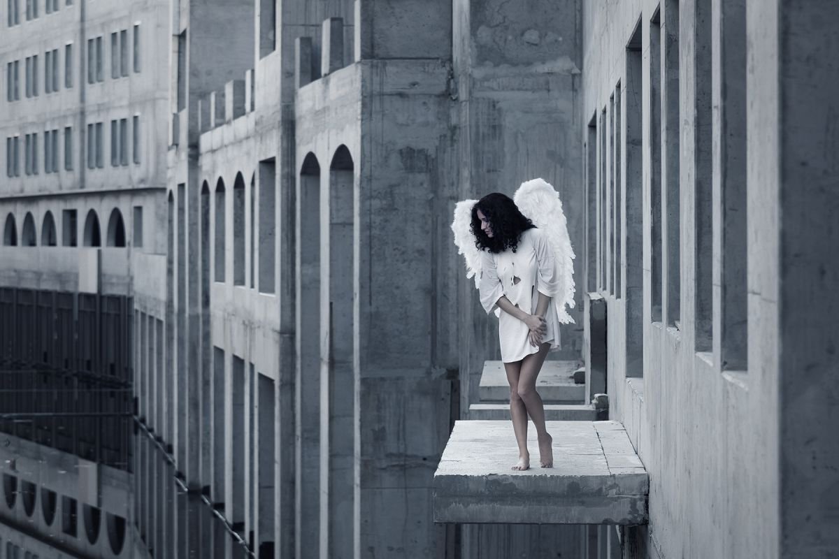 Photorealistic Cityscapes Photograph By Peter Zelei, 45 X 31", Civitate Angelorum Iii., Original Artwork