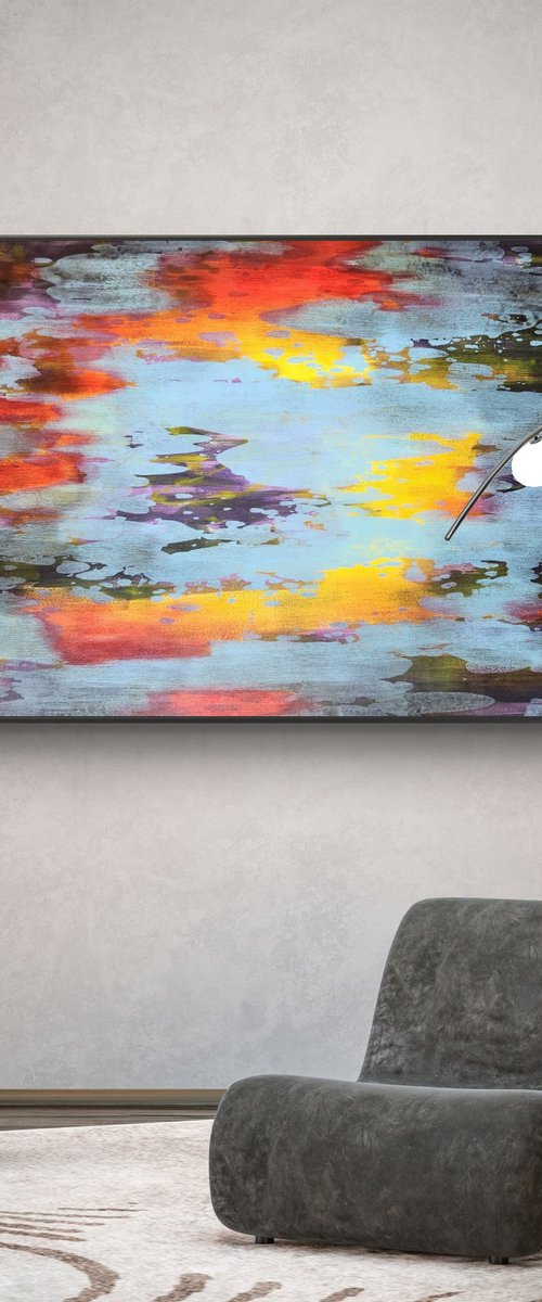 FLARE V - Contemporary Abstract Painting by Orvvet