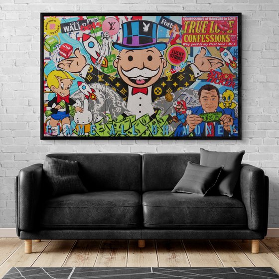 Strike It Lucky 160cm x 100cm Textured Urban Pop Art