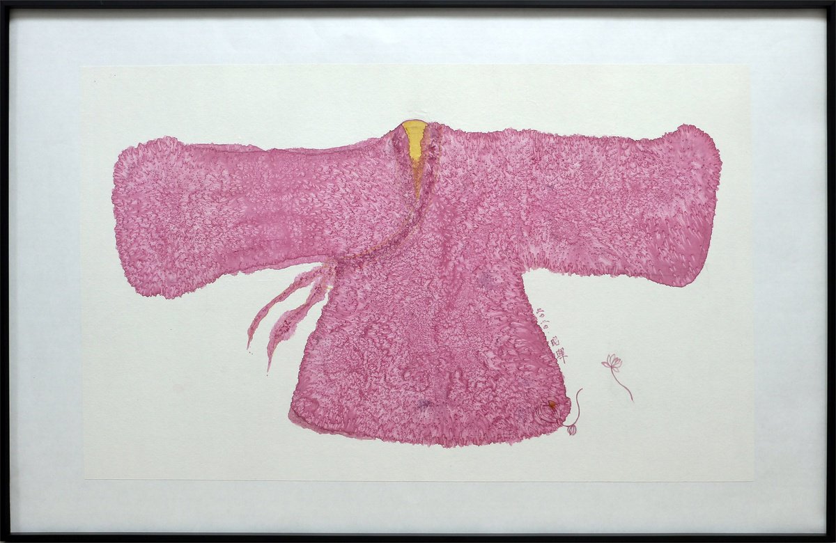 Impressionistic Still Life Painting By Zhao Hui Yang, 29 X 19", Women Pink Dress No.2, Original Artwork