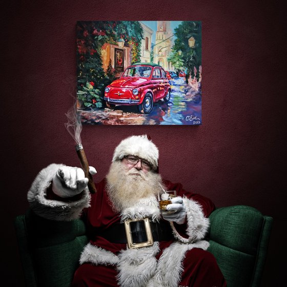 Fiat 500 in Christmas Palermo