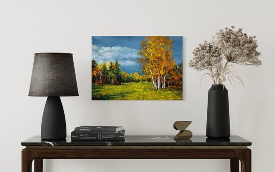 Sun after rain. Autumn