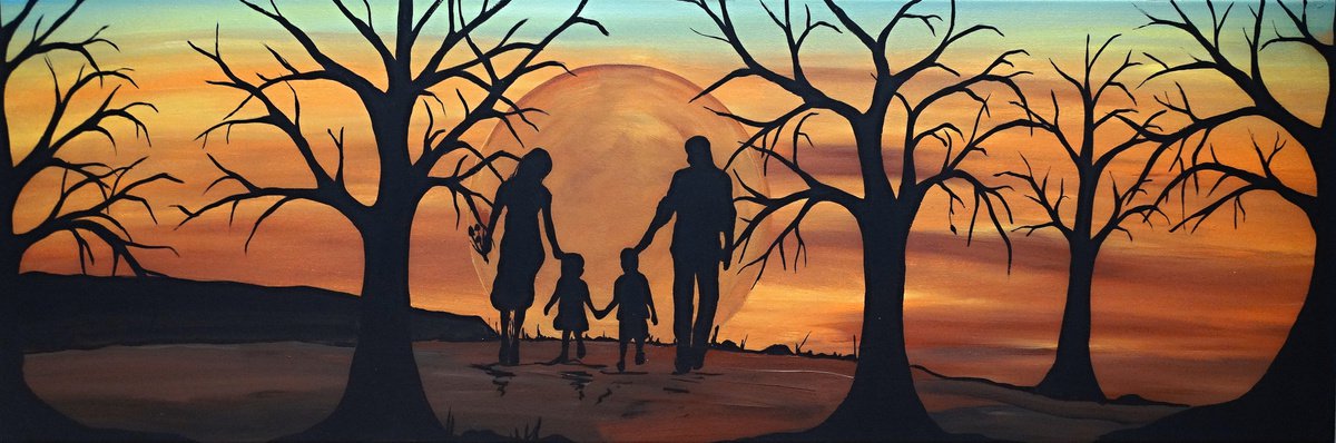 Autumn Sunset with family by Rachel Olynuk