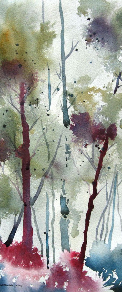 Woodland IV - Original Watercolor Painting by CHARLES ASH