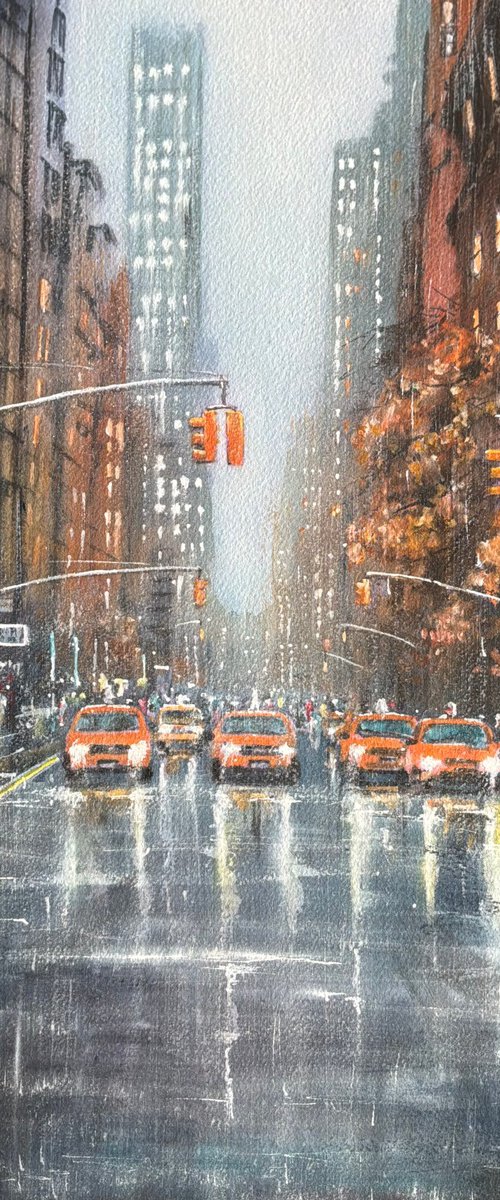 New York in the rain by Darren Carey