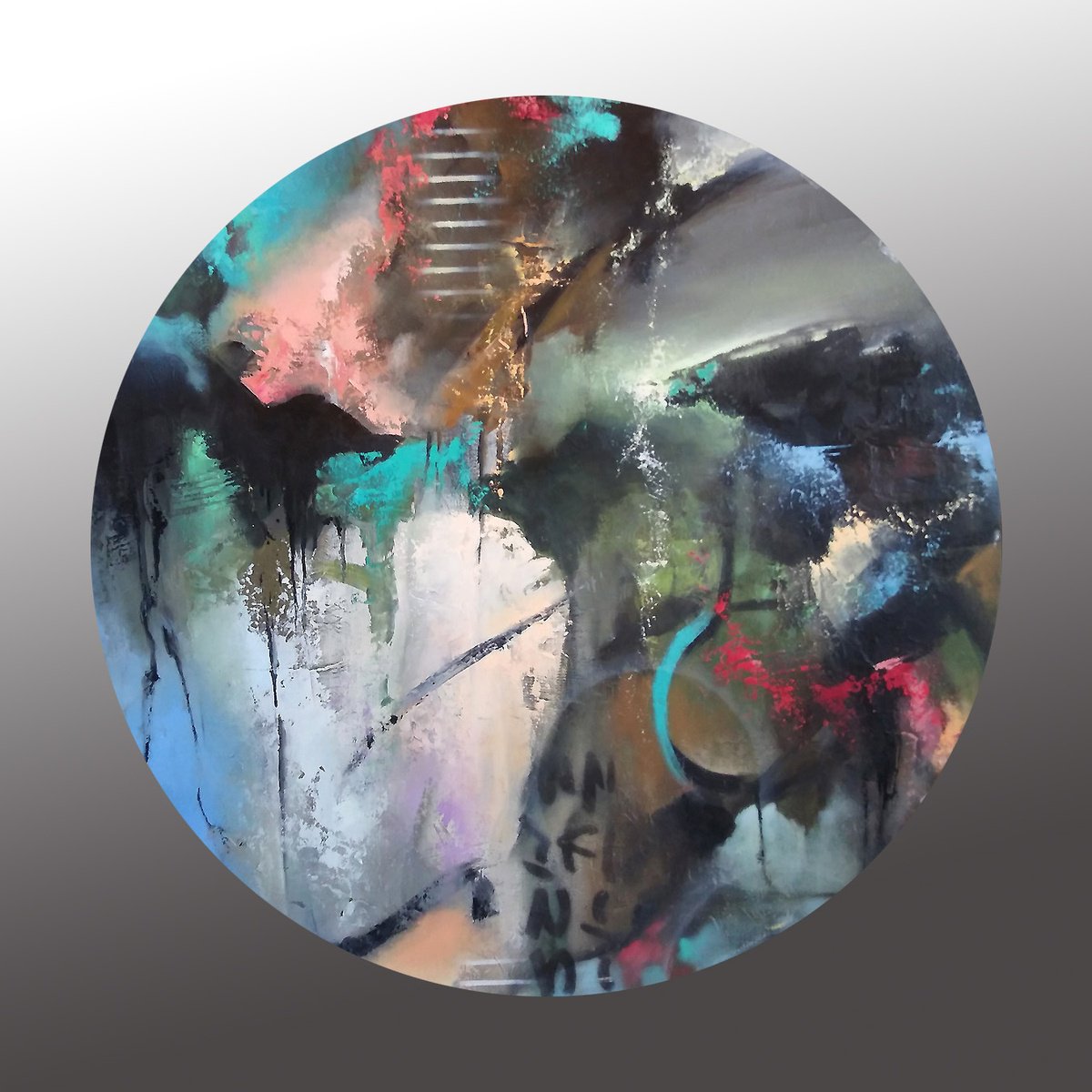 Organic Abstract Oil Painting By Christopher Scardino, 36 X 36, Tectonic I, Original Artwork