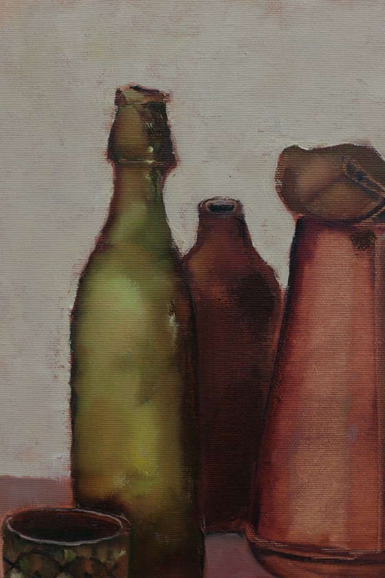 Pitcher and Bottles
