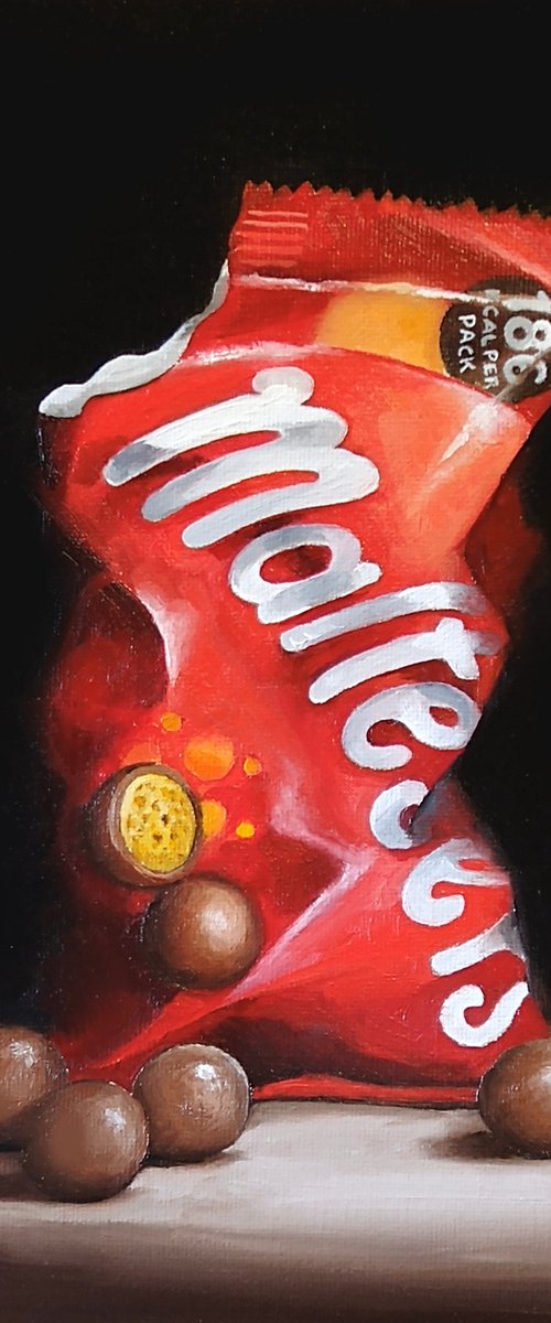 Maltesers still life by Jane Palmer Art