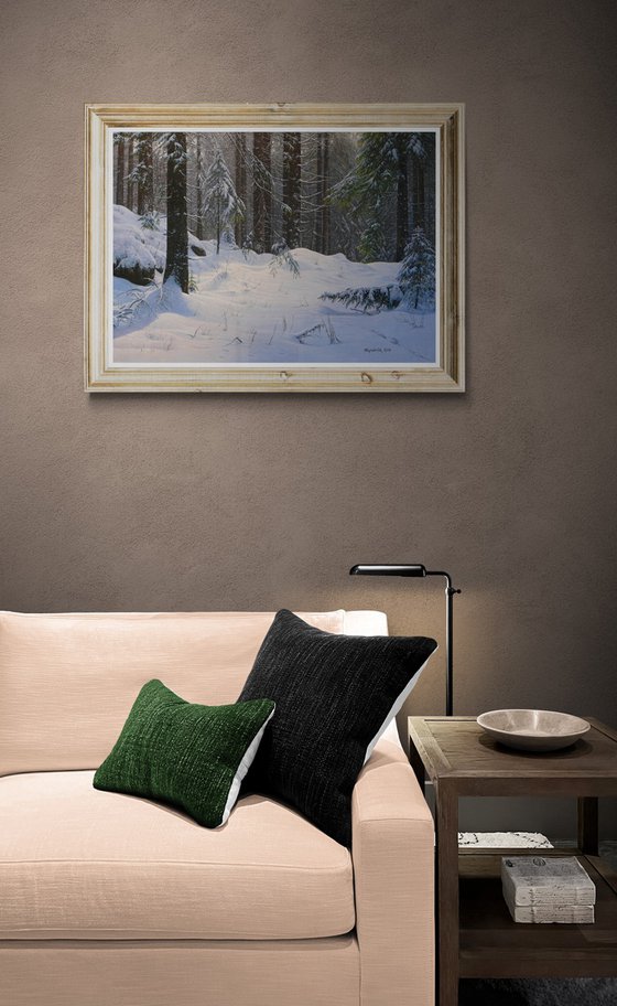 Winter in the spruce forest
