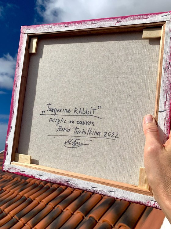 EASTER RABBIT ON PINK