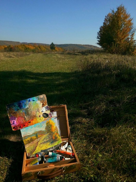 Golden autumn (plein air)