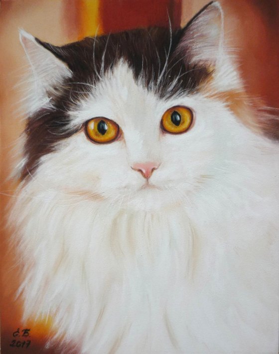 Kitty Muesli. Original Pastel Portrait