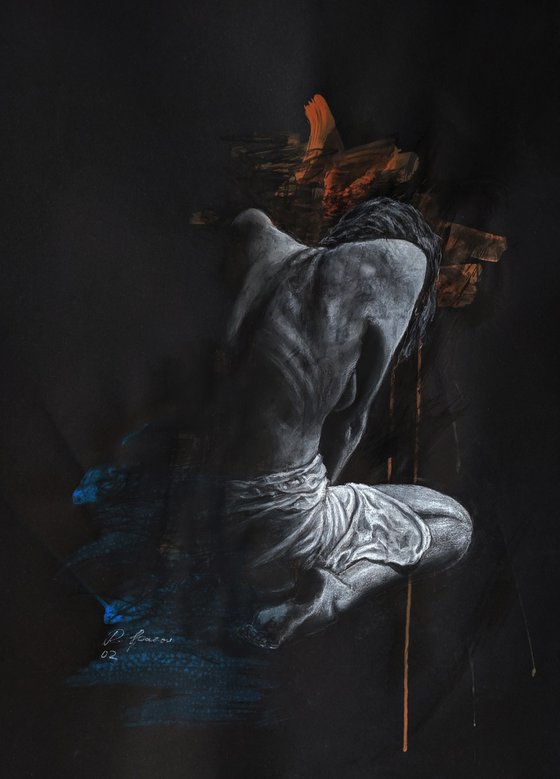 Dry Pastel Figure Study