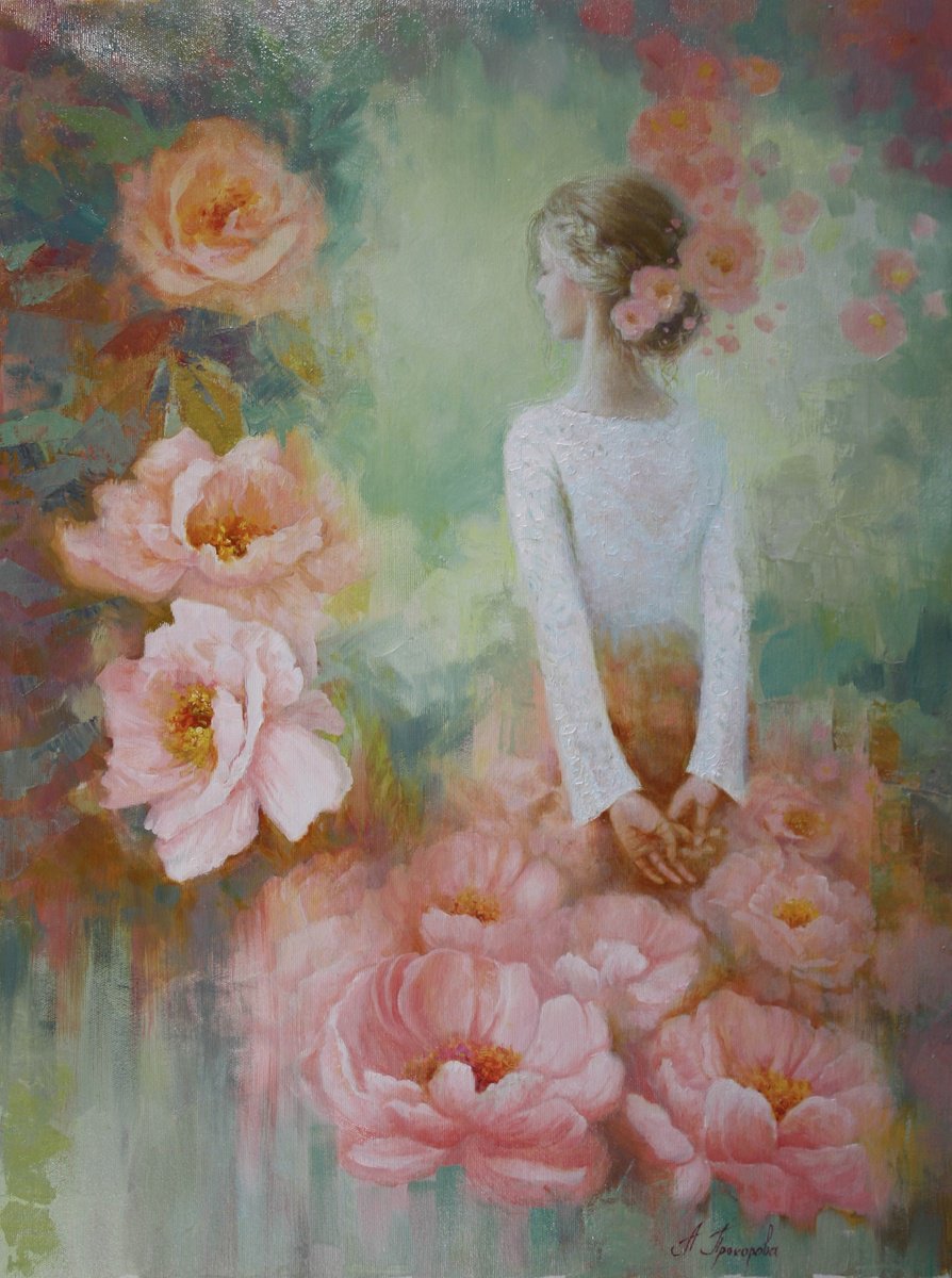 Impressionistic Portrait Oil Painting By Alexandr Dobrodiy, 20 X 26, ???????????? ? ???? ????, Original Artwork