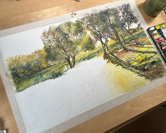 “Echoes of Golden Hour“ 56x35 cm