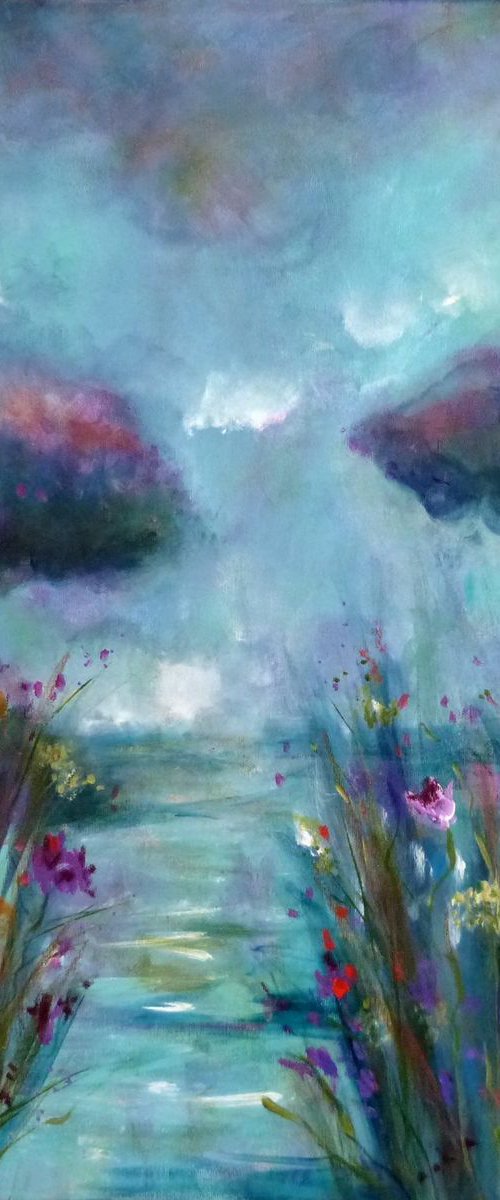 The iris pond 60x60cm by Loetitia Pillault