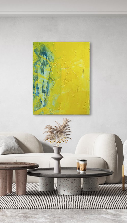 Light Summer Rain | 100x80x4cm | Acrylic painting by Cornelia Petrea