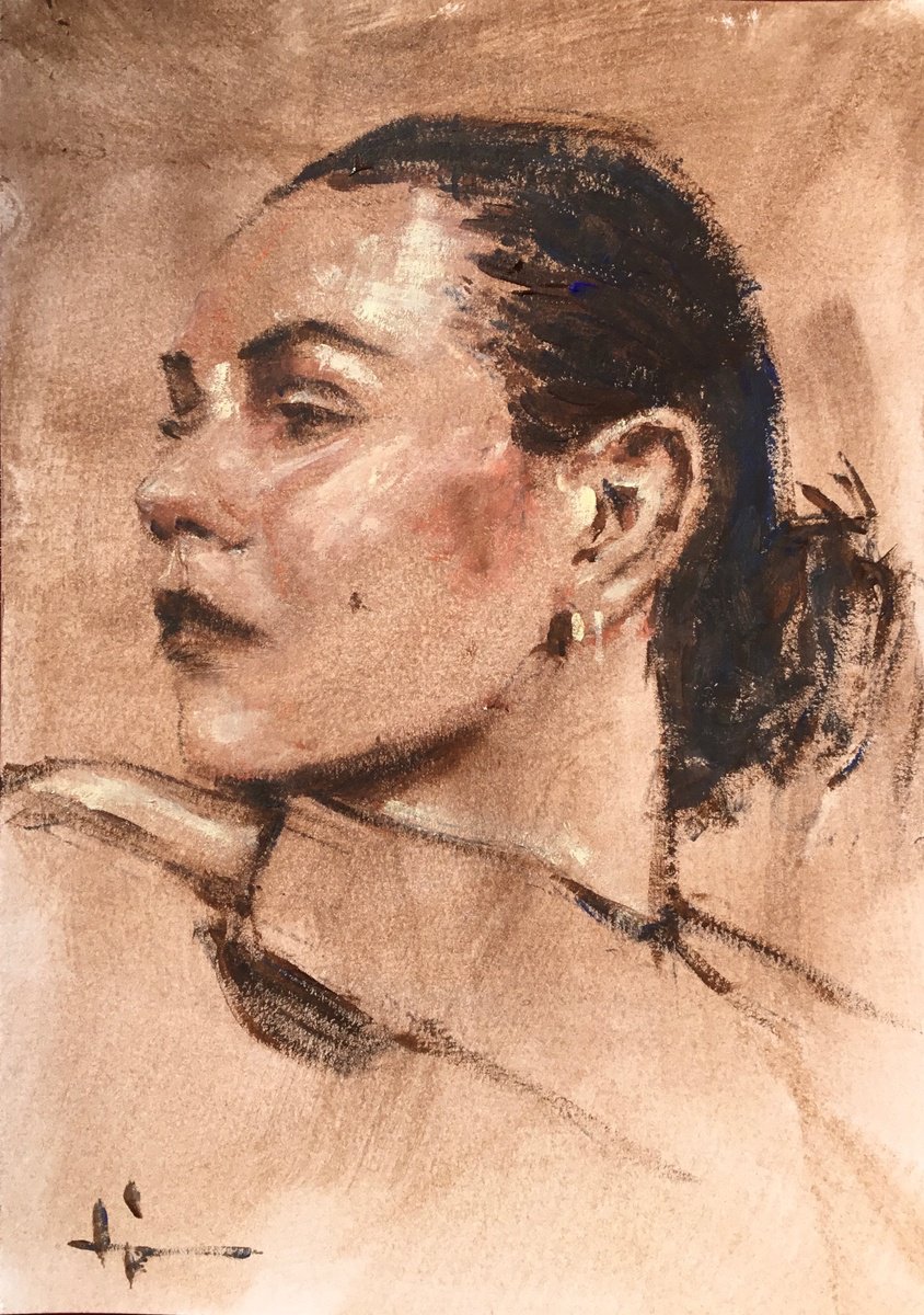 Test #4 : Evening Sun By Dominique Deve, 8 X 11, Artwork For Sale On Artfinder