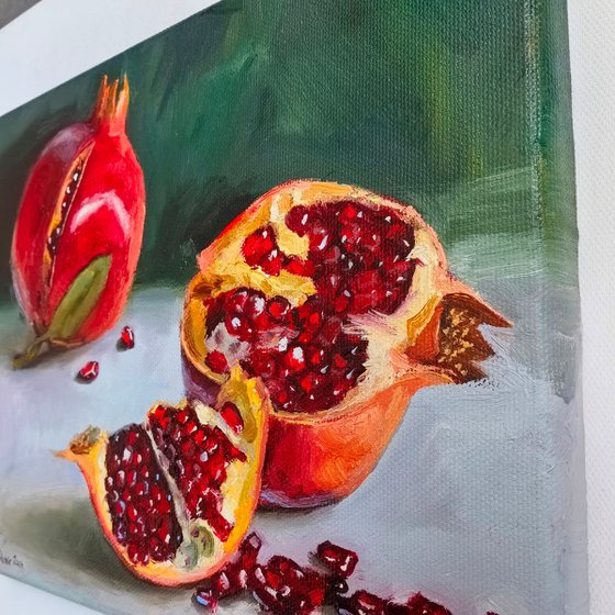 Pomegranates still life