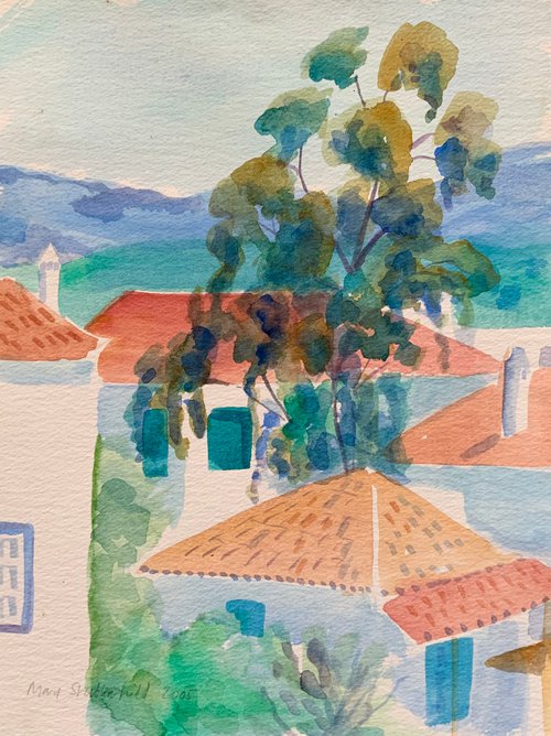 Greek Village houses by Mary Stubberfield