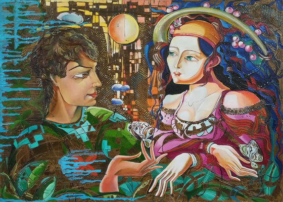 Love confession (50x70cm, oil painting, modern art, ready to hang)