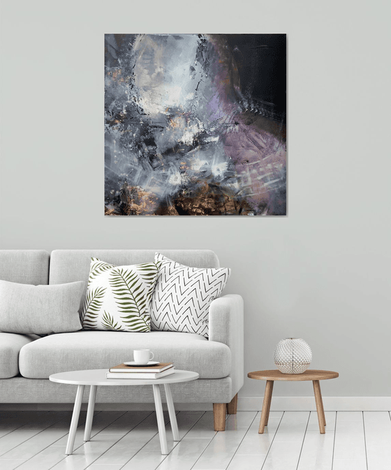 DARKSCAPE CREATOR ENERGY TRACES LARGE PAINTING BY O KLOSKA