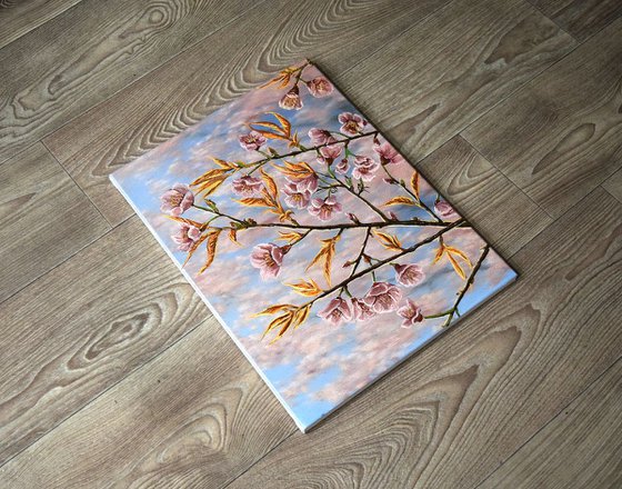 Blossom #1 - ready to hang, 40 x 30 cm