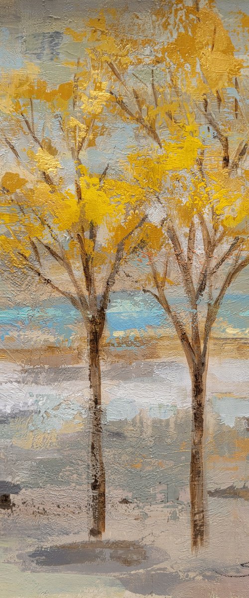 Golden Tree and Fog II by Silvia Vassileva