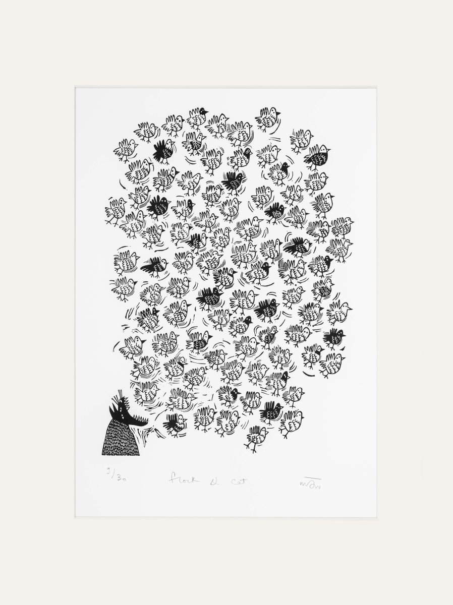 Flock and Cat by Melanie Wickham