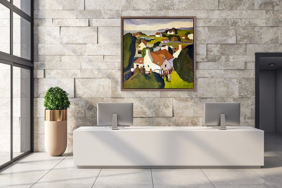 Houses Bathed in Light