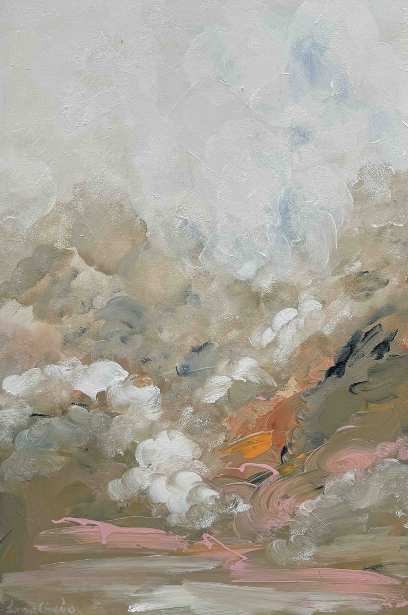 Abstract Landscape Acrylic Painting By Ivana Gigovic, 24 X 35, Still, Original Artwork