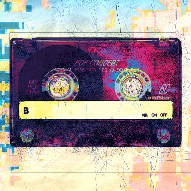 Retro Tape Cassette - GoldStar - Pop Art Modern Poster Stylised Art ...