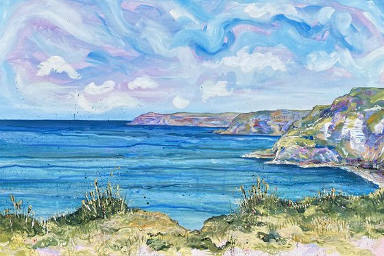 Coastal path walk seascape