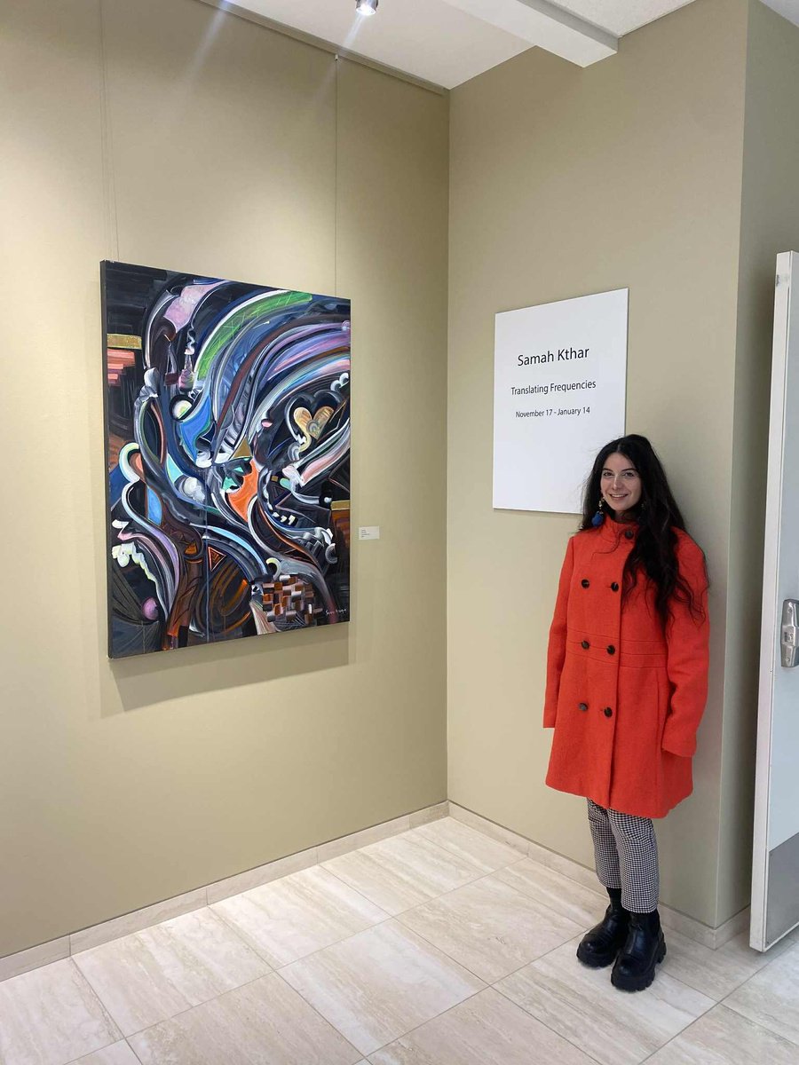 Abstract Painting By Samah Kthar, 36 X 48", Untitled, Original Artwork