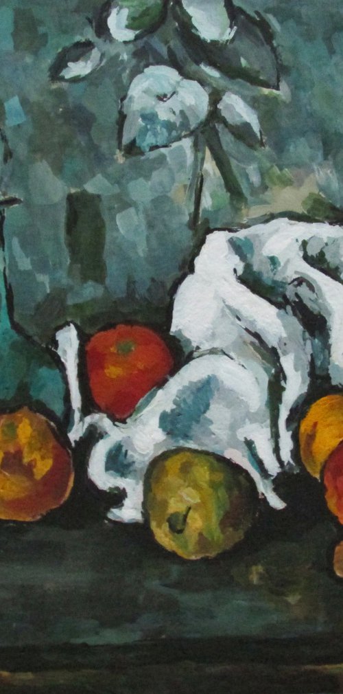 Still life in style of Cezanne by Kateryna Bortsova