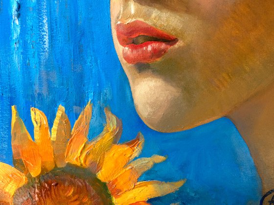 Girl with butterfly