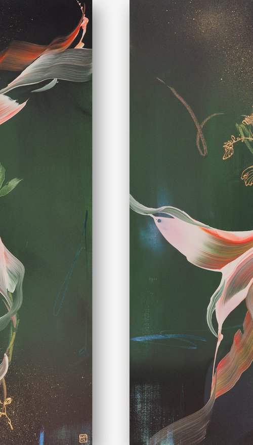 Liminal Fields Diptych by Novi Lim