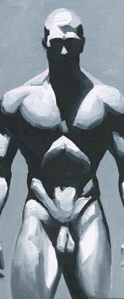 Between Light and Shadow 1 - Male nude by Goodvin Nerko