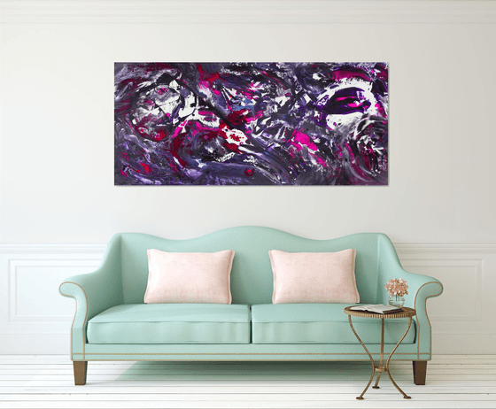 Deep purple, 200x90 cm