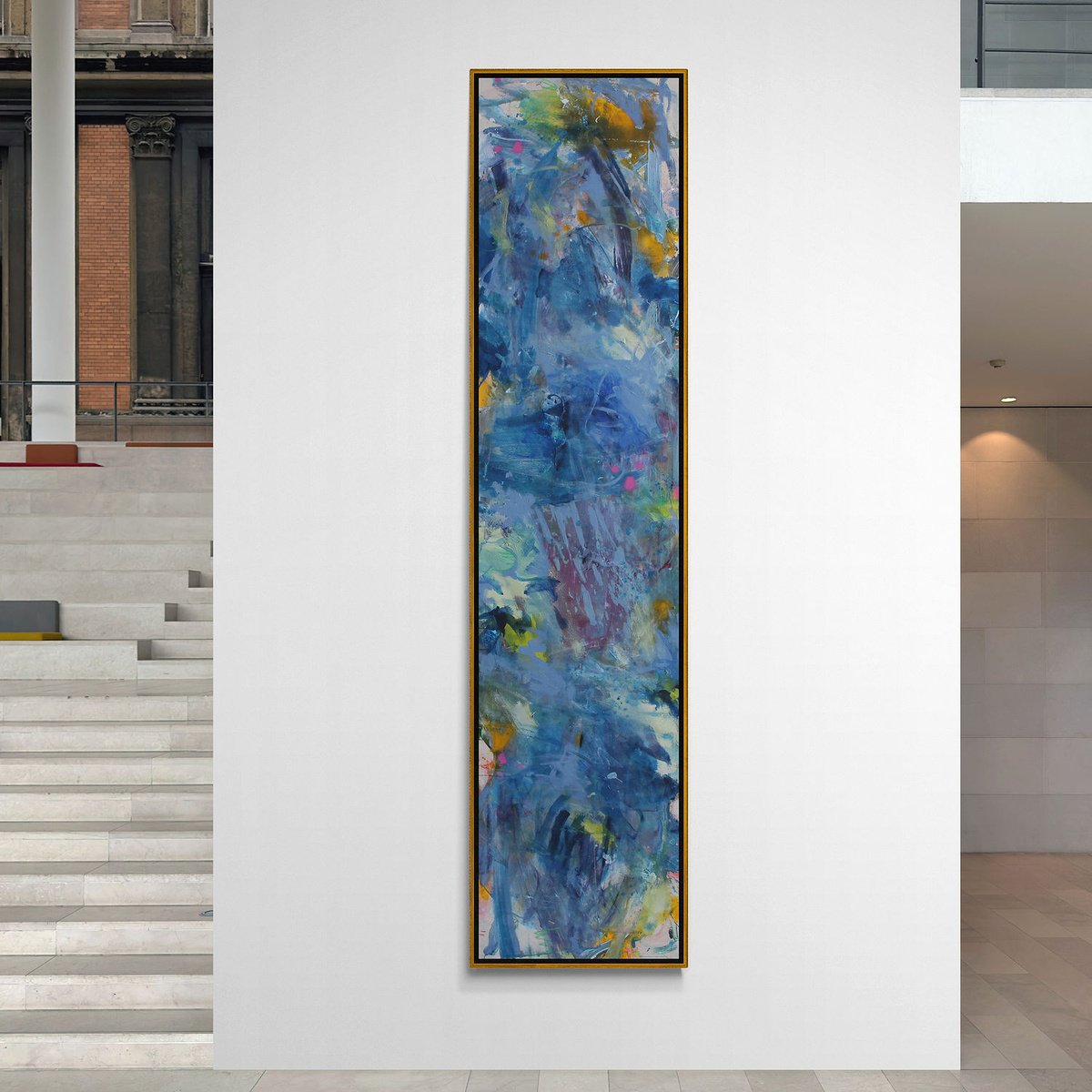 Expressive Landscape Painting By Daniela Schweinsberg, 20 X 87, Splash!, Original Artwork