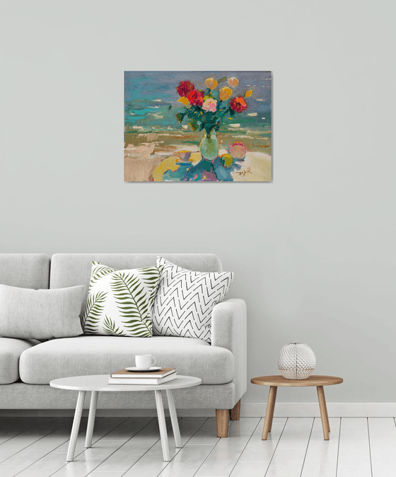 Roses Near the Sea