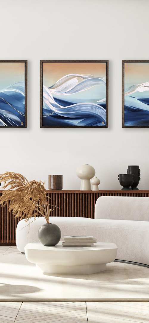 Ode To The Sea Triptych by Novi Lim
