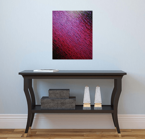 Iridescent pink red knife texture