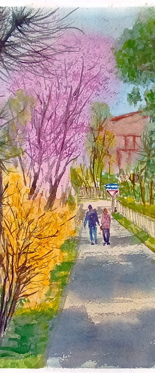 A Walk Along the Spring Alley by Salana Art / Svetlana Samovarova
