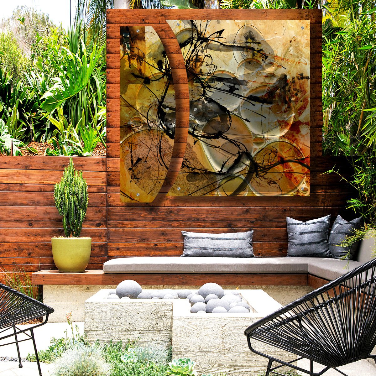 Abstract Print By Lynne Godina-Orme, 49 X 49", Rise To The Top - Diptych, Original Artwork