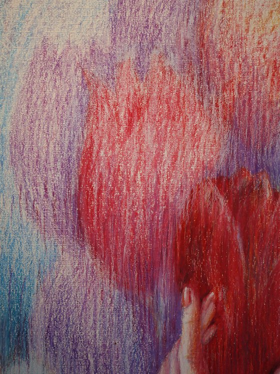 Touch : paper, oil pastel