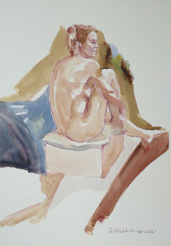 Seated female nude